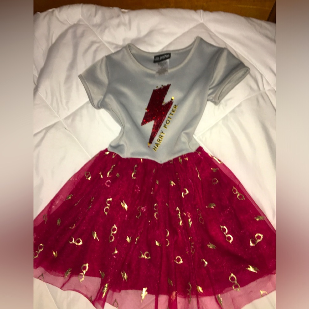 Kids Harry Potter Costume Dress - Gray and Red, 6X girls